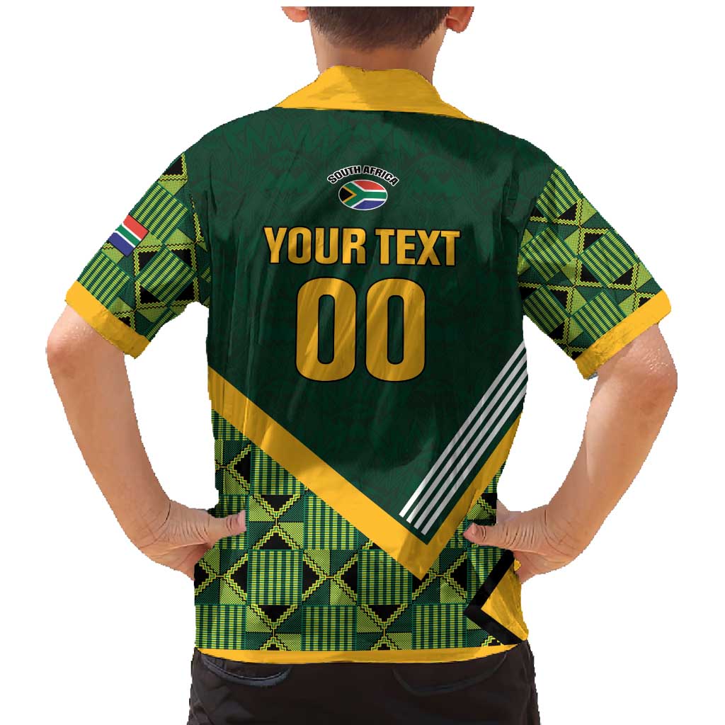 Custom Rugby South Africa Family Matching Mermaid Dress and Hawaiian Shirt Baby Boks Go Champions