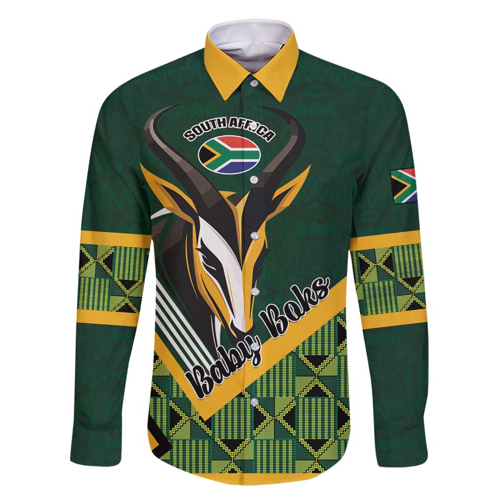 Custom Rugby South Africa Family Matching Mermaid Dress and Hawaiian Shirt Baby Boks Go Champions