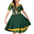 Custom Rugby South Africa Family Matching Off Shoulder Short Dress and Hawaiian Shirt Baby Boks Go Champions
