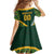 Custom Rugby South Africa Family Matching Off Shoulder Short Dress and Hawaiian Shirt Baby Boks Go Champions
