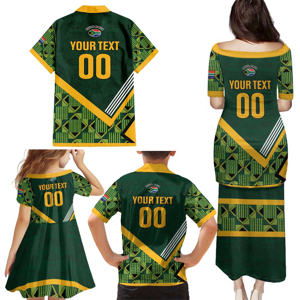 Custom Rugby South Africa Family Matching Puletasi and Hawaiian Shirt Baby Boks Go Champions