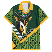 Custom Rugby South Africa Family Matching Short Sleeve Bodycon Dress and Hawaiian Shirt Baby Boks Go Champions