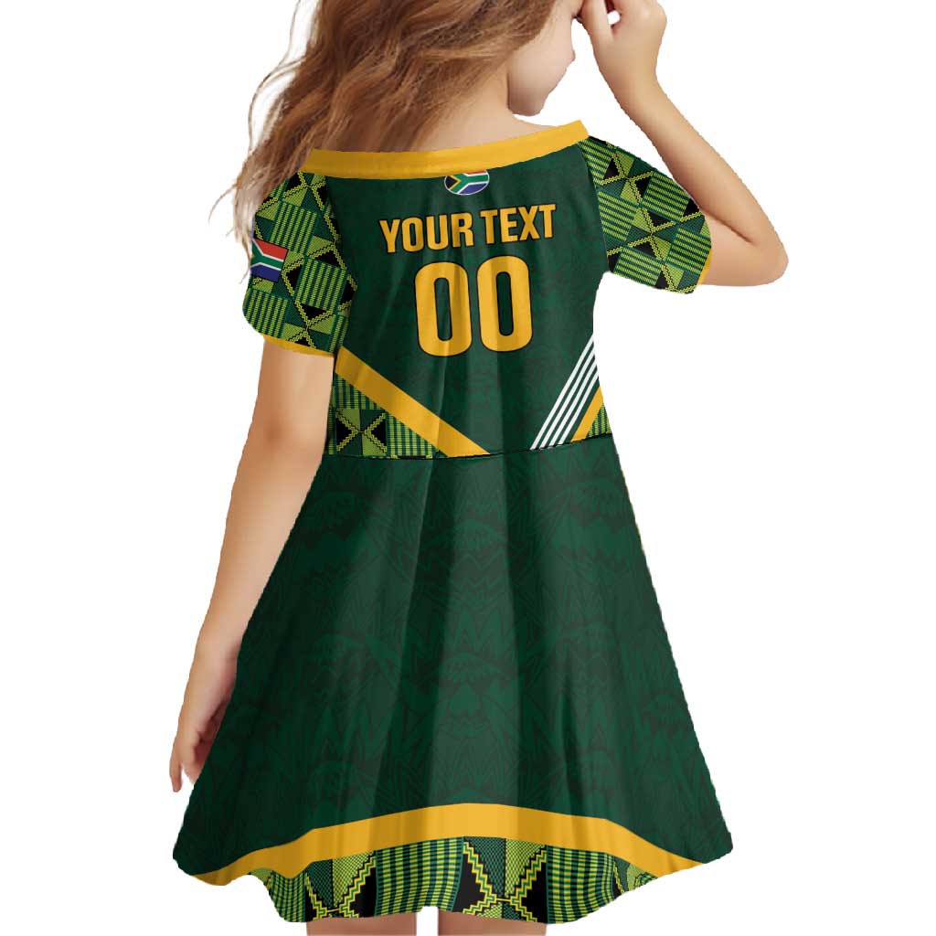 Custom Rugby South Africa Family Matching Summer Maxi Dress and Hawaiian Shirt Baby Boks Go Champions