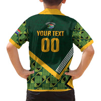 Custom Rugby South Africa Family Matching Tank Maxi Dress and Hawaiian Shirt Baby Boks Go Champions