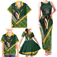 Custom Rugby South Africa Family Matching Tank Maxi Dress and Hawaiian Shirt Baby Boks Go Champions