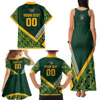 Custom Rugby South Africa Family Matching Tank Maxi Dress and Hawaiian Shirt Baby Boks Go Champions
