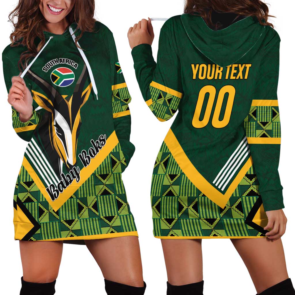 Custom Rugby South Africa Hoodie Dress Baby Boks Go Champions