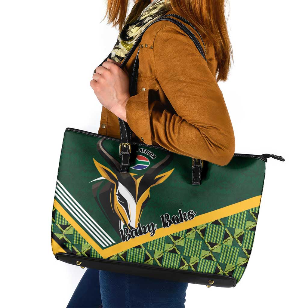Rugby South Africa Leather Tote Bag Baby Boks Go Champions