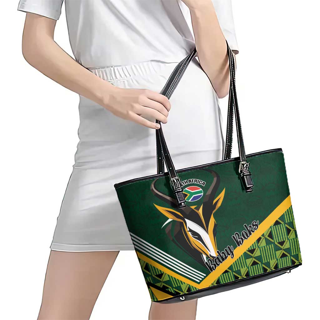 Rugby South Africa Leather Tote Bag Baby Boks Go Champions