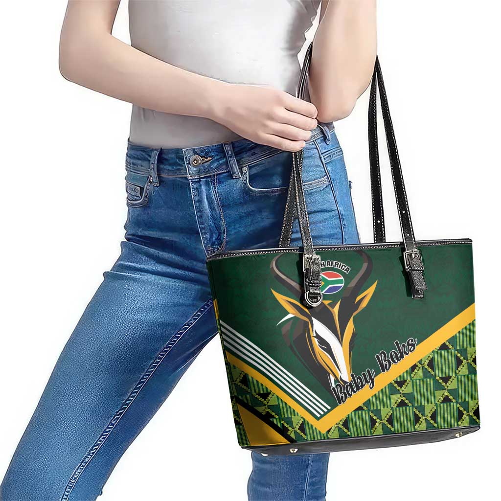 Rugby South Africa Leather Tote Bag Baby Boks Go Champions