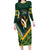 Custom Rugby South Africa Long Sleeve Bodycon Dress Baby Boks Go Champions