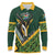 Custom Rugby South Africa Long Sleeve Polo Shirt Baby Boks Go Champions