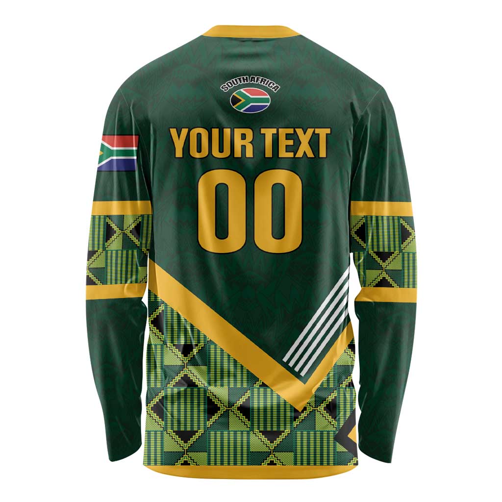 Custom Rugby South Africa Long Sleeve Shirt Baby Boks Go Champions