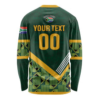 Custom Rugby South Africa Long Sleeve Shirt Baby Boks Go Champions