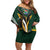 Custom Rugby South Africa Off Shoulder Short Dress Baby Boks Go Champions
