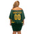 Custom Rugby South Africa Off Shoulder Short Dress Baby Boks Go Champions