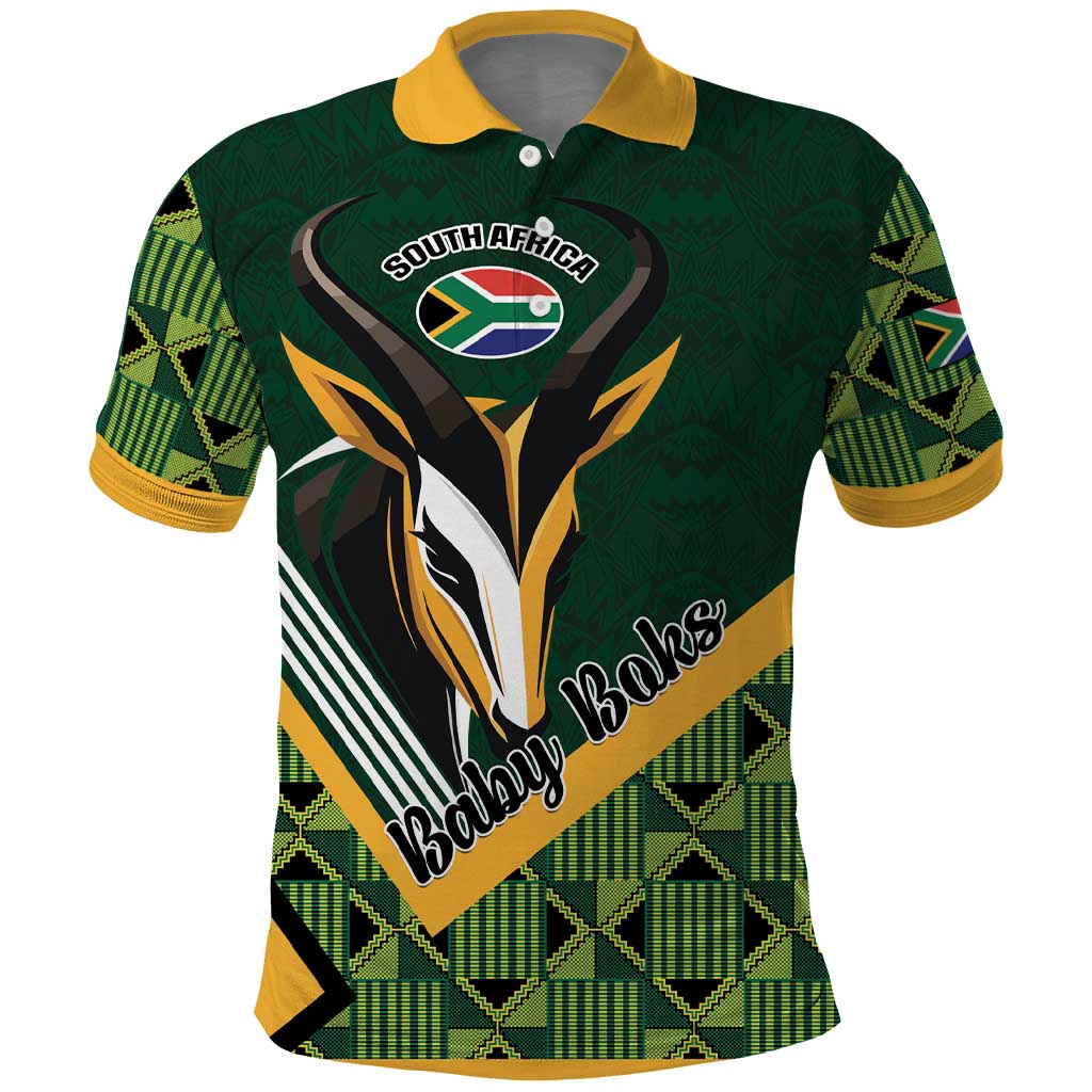 Custom Rugby South Africa Polo Shirt Baby Boks Go Champions
