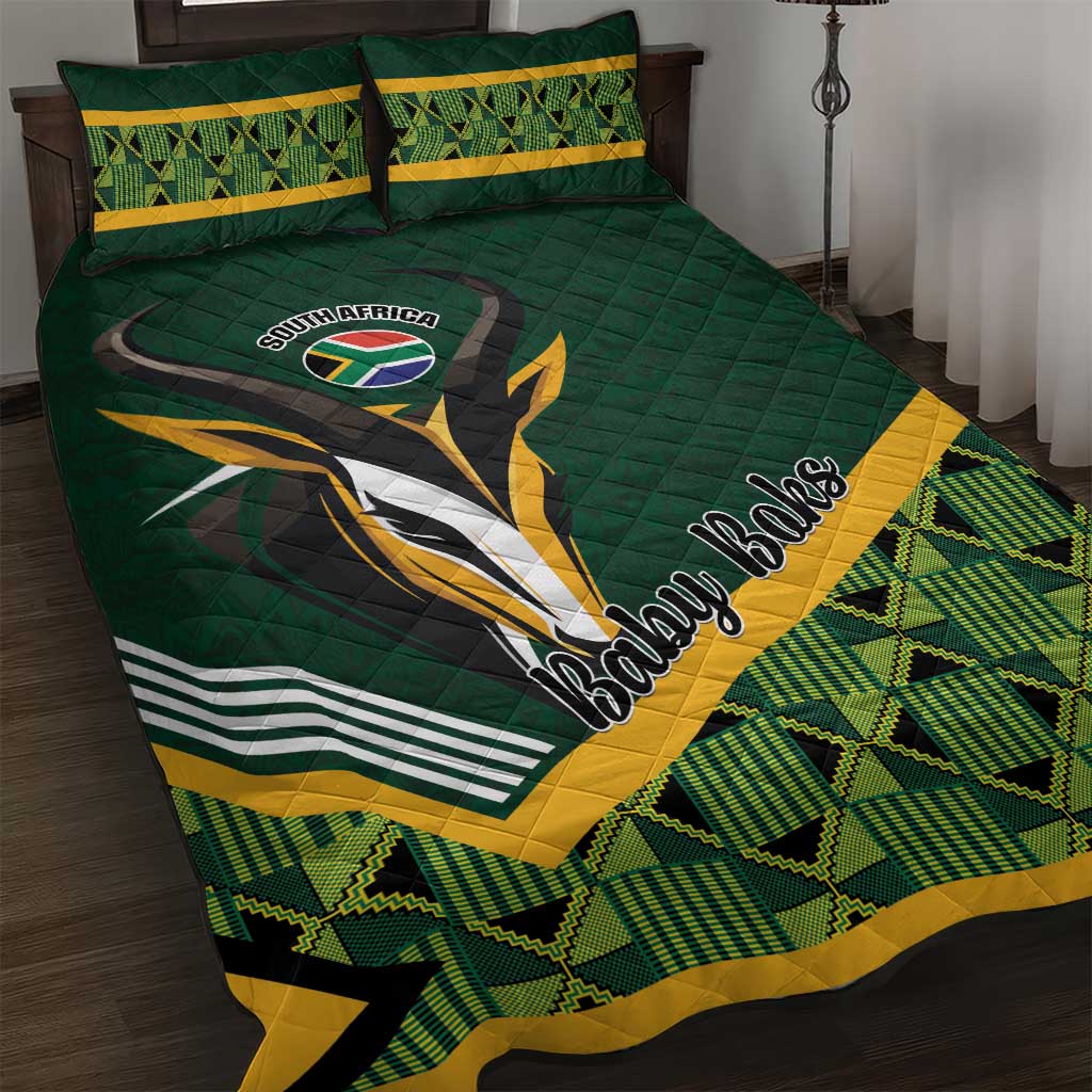Rugby South Africa Quilt Bed Set Baby Boks Go Champions