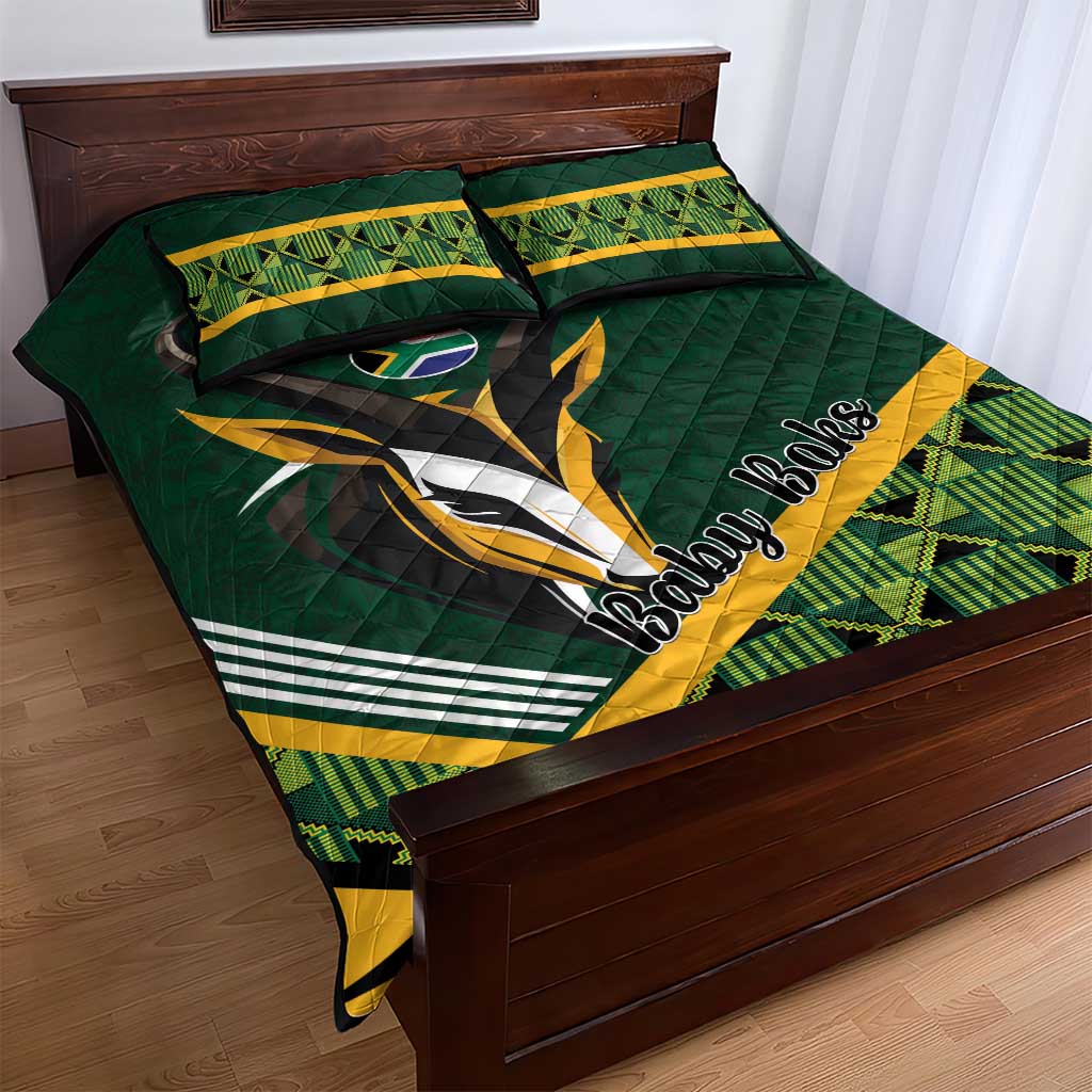 Rugby South Africa Quilt Bed Set Baby Boks Go Champions