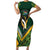 Custom Rugby South Africa Short Sleeve Bodycon Dress Baby Boks Go Champions