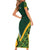 Custom Rugby South Africa Short Sleeve Bodycon Dress Baby Boks Go Champions