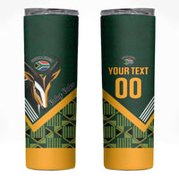 Custom Rugby South Africa Skinny Tumbler Baby Boks Go Champions
