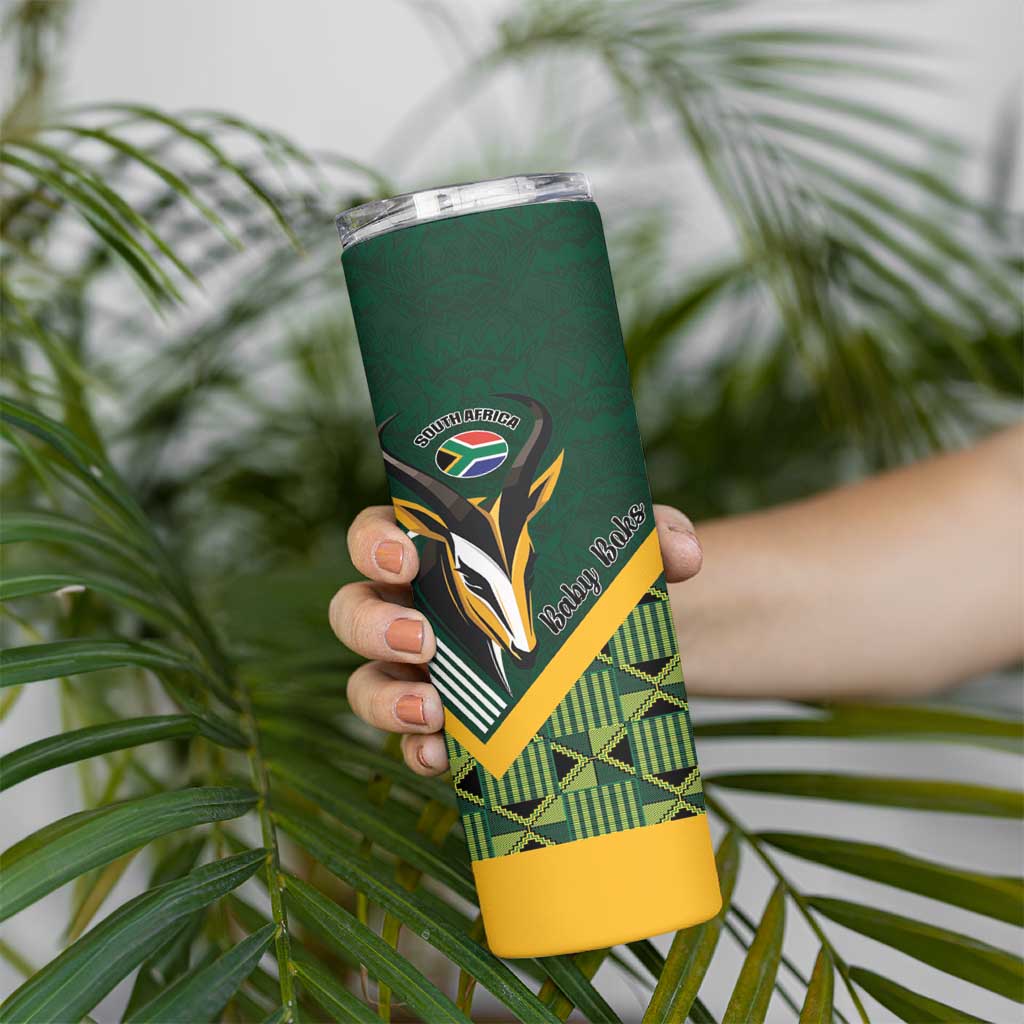 Custom Rugby South Africa Skinny Tumbler Baby Boks Go Champions