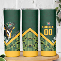 Custom Rugby South Africa Skinny Tumbler Baby Boks Go Champions