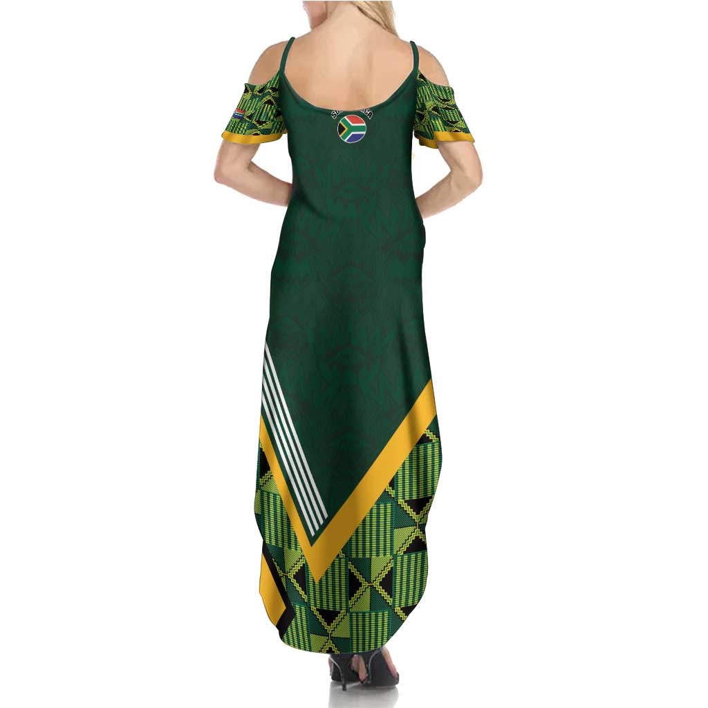 Custom Rugby South Africa Summer Maxi Dress Baby Boks Go Champions