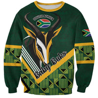 Custom Rugby South Africa Sweatshirt Baby Boks Go Champions