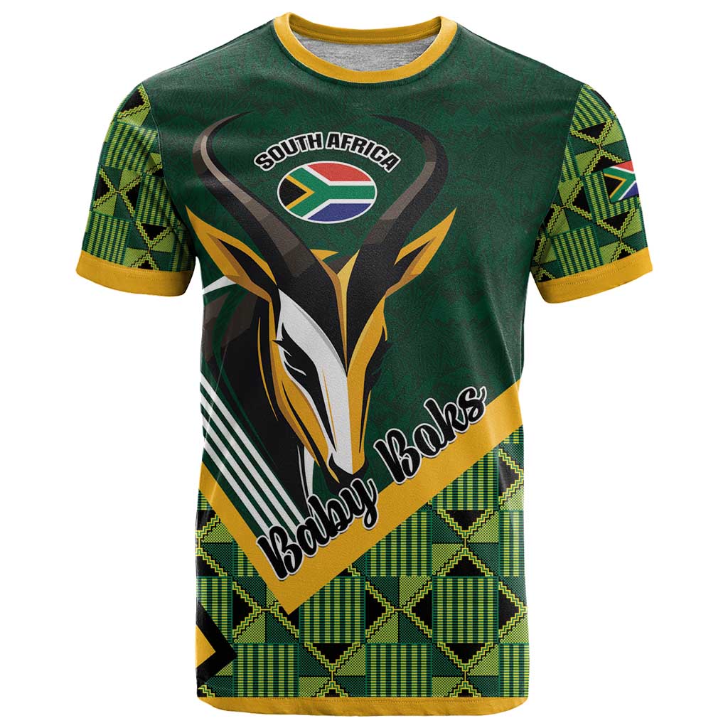 Custom Rugby South Africa T Shirt Baby Boks Go Champions