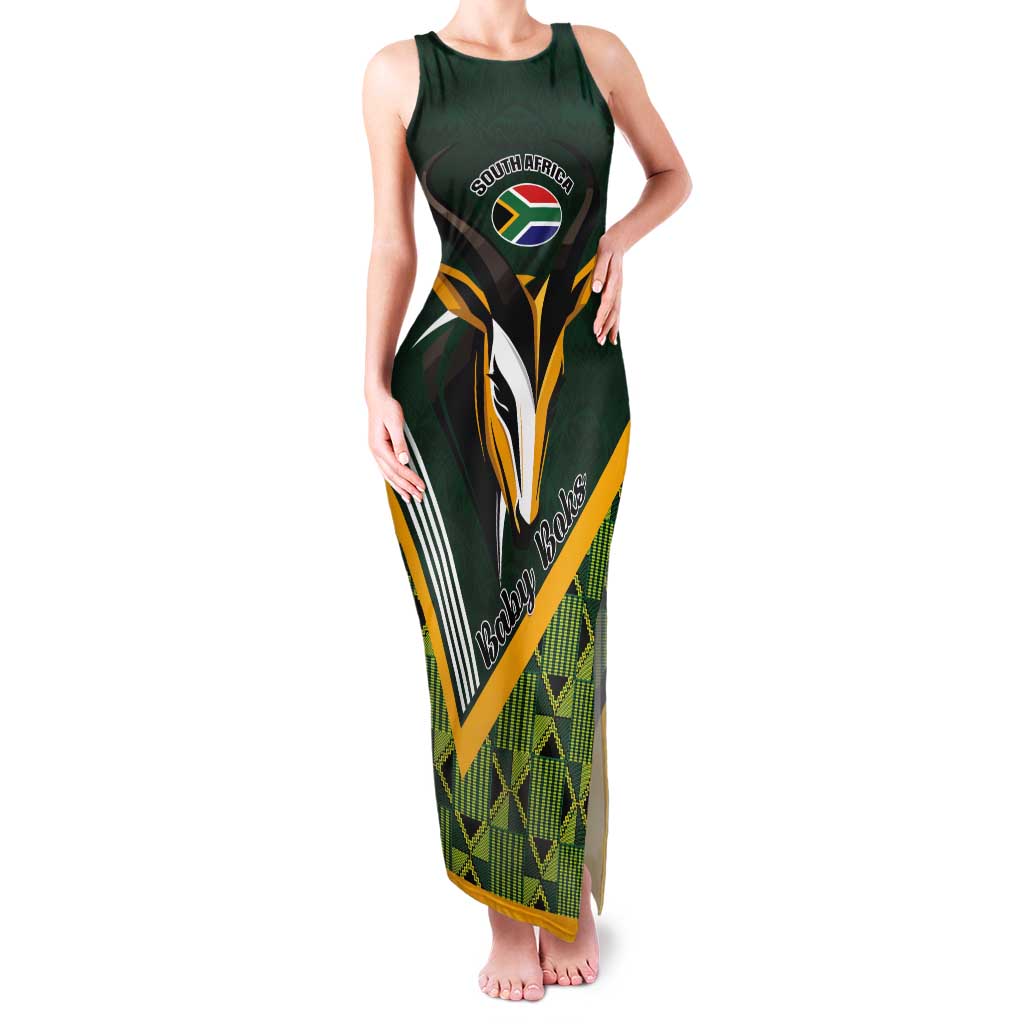 Custom Rugby South Africa Tank Maxi Dress Baby Boks Go Champions