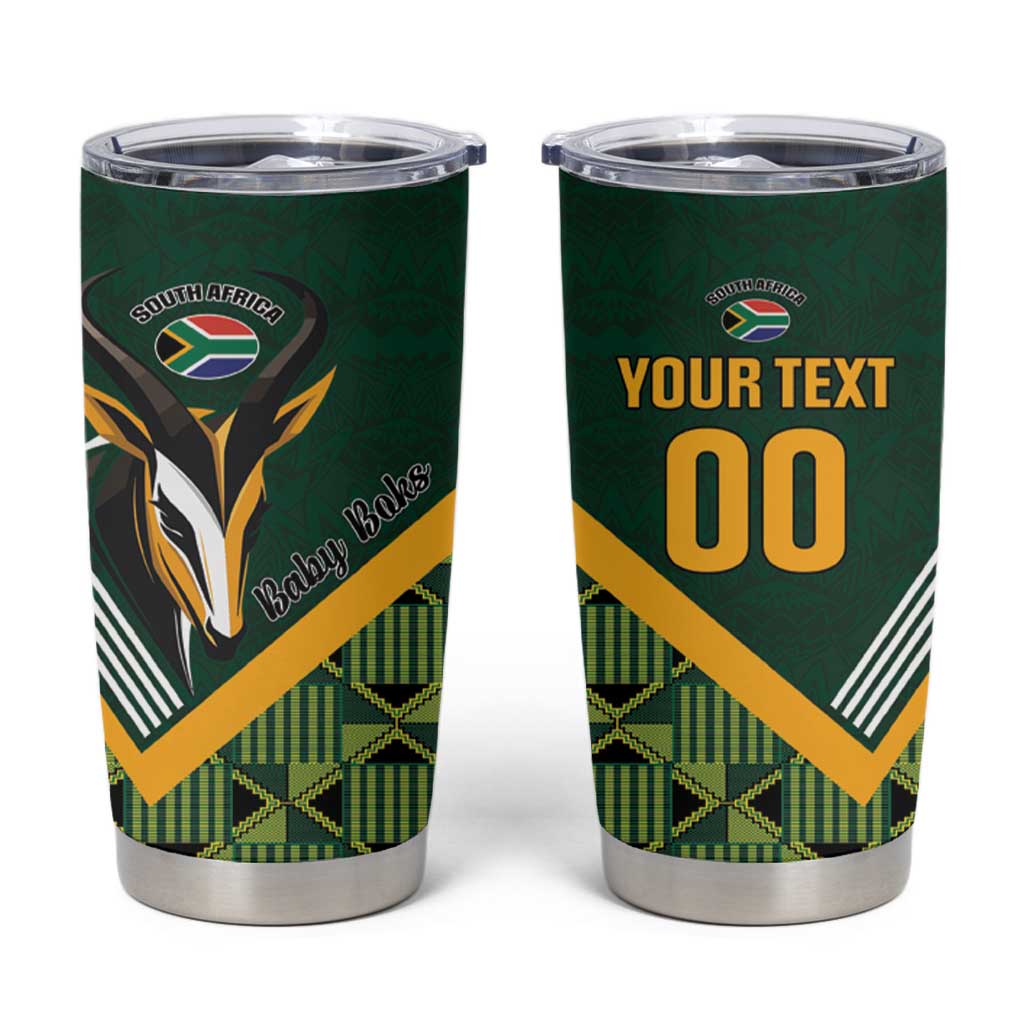 Custom Rugby South Africa Tumbler Cup Baby Boks Go Champions