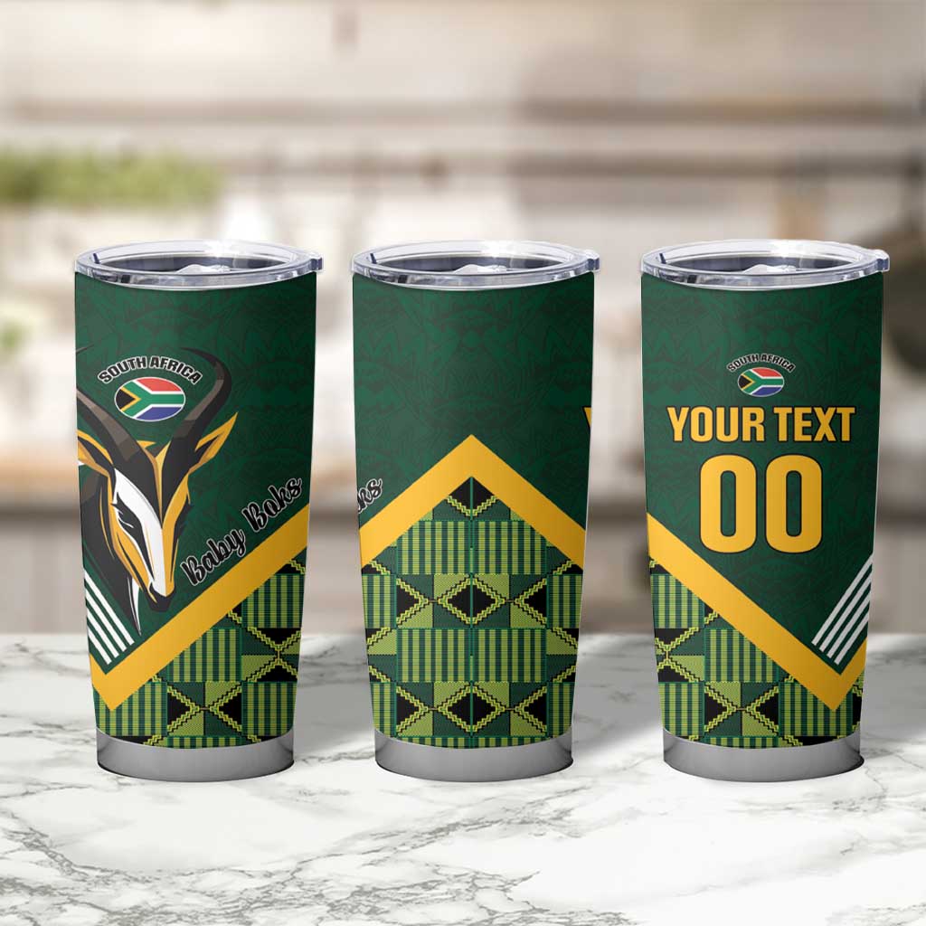 Custom Rugby South Africa Tumbler Cup Baby Boks Go Champions