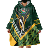 Custom Rugby South Africa Wearable Blanket Hoodie Baby Boks Go Champions