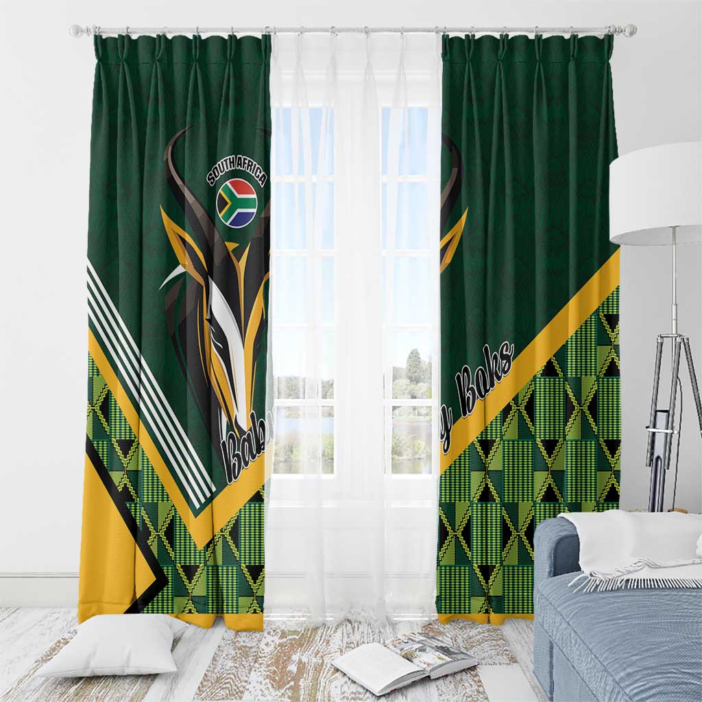 Rugby South Africa Window Curtain Baby Boks Go Champions