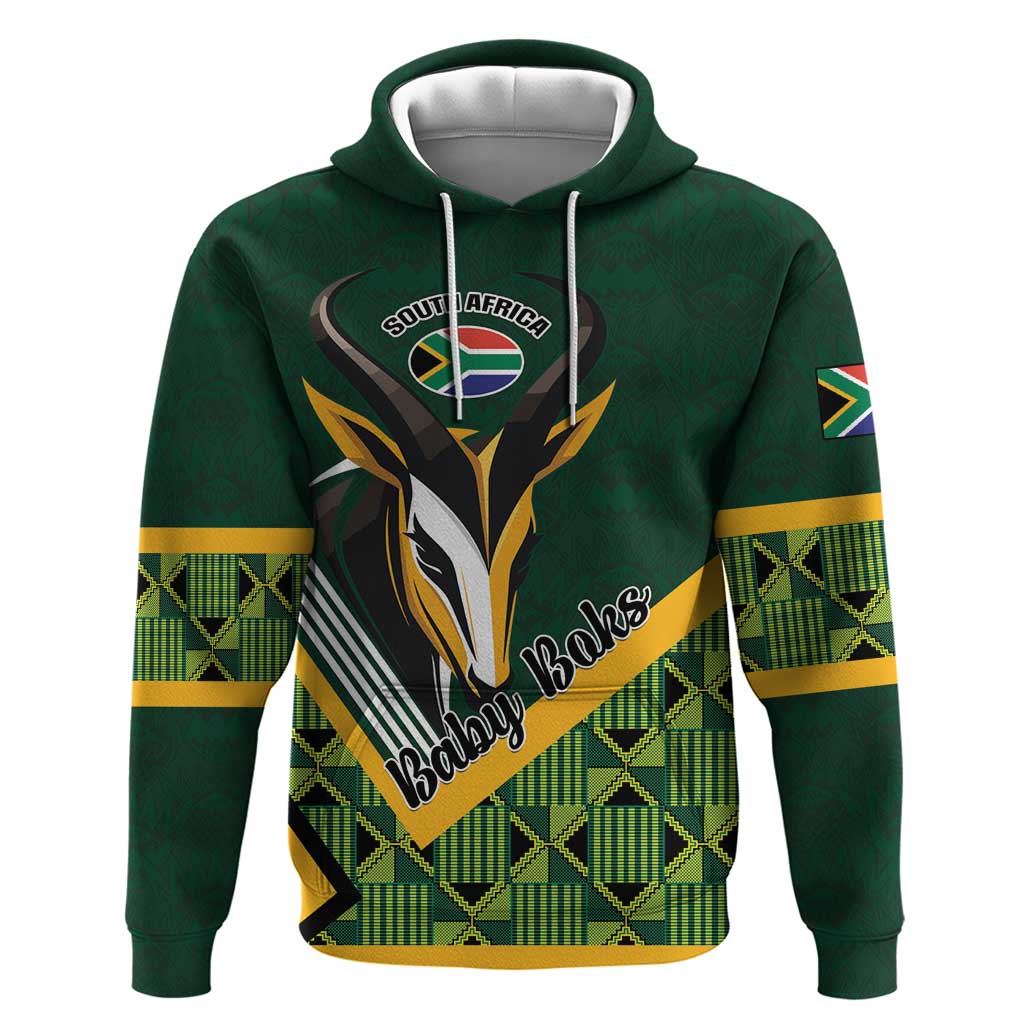 Custom Rugby South Africa Zip Hoodie Baby Boks Go Champions