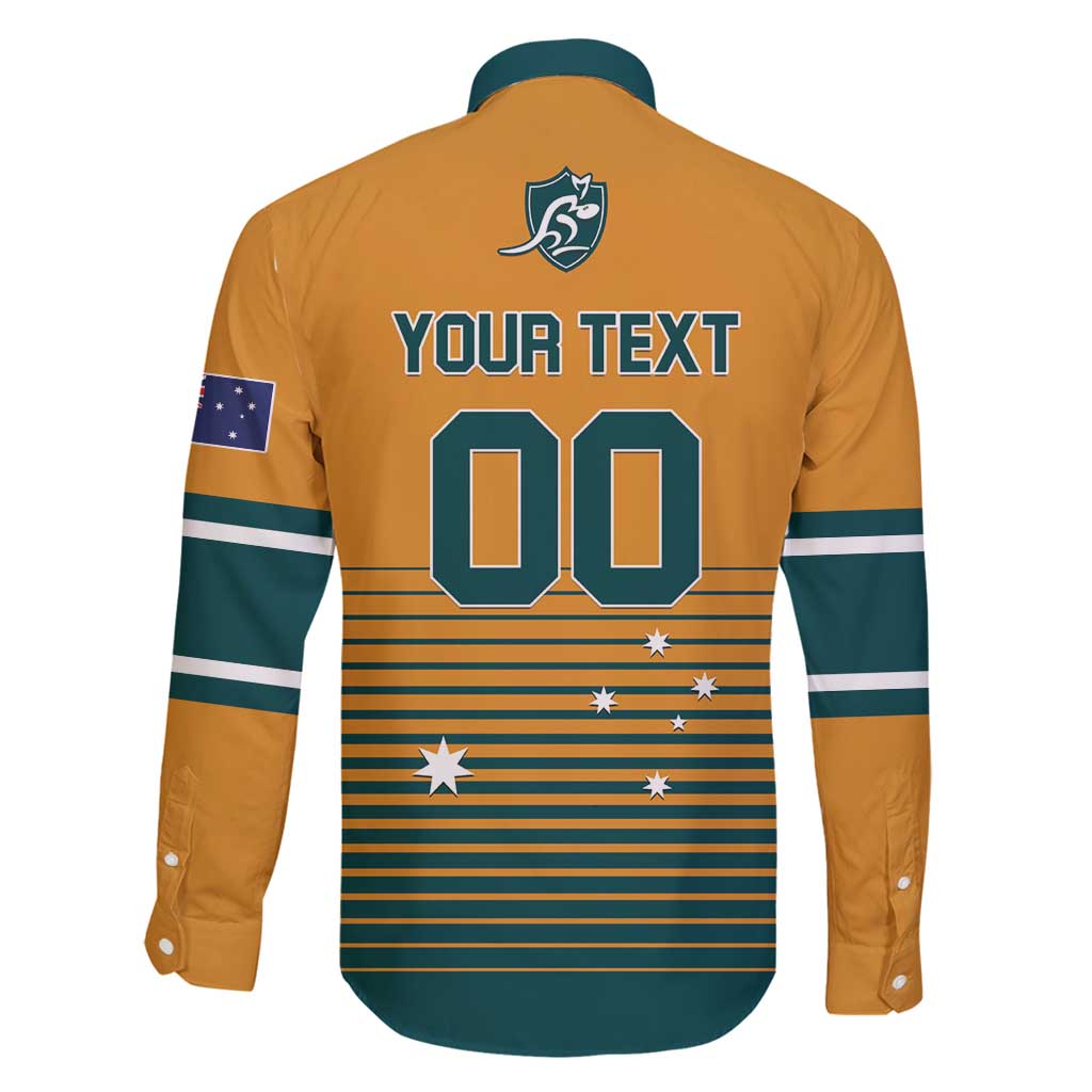 Custom Rugby Australia Family Matching Puletasi and Hawaiian Shirt Junior Wallabies Go Champions