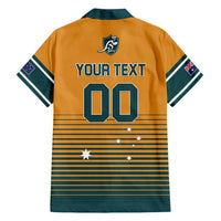 Custom Rugby Australia Family Matching Tank Maxi Dress and Hawaiian Shirt Junior Wallabies Go Champions