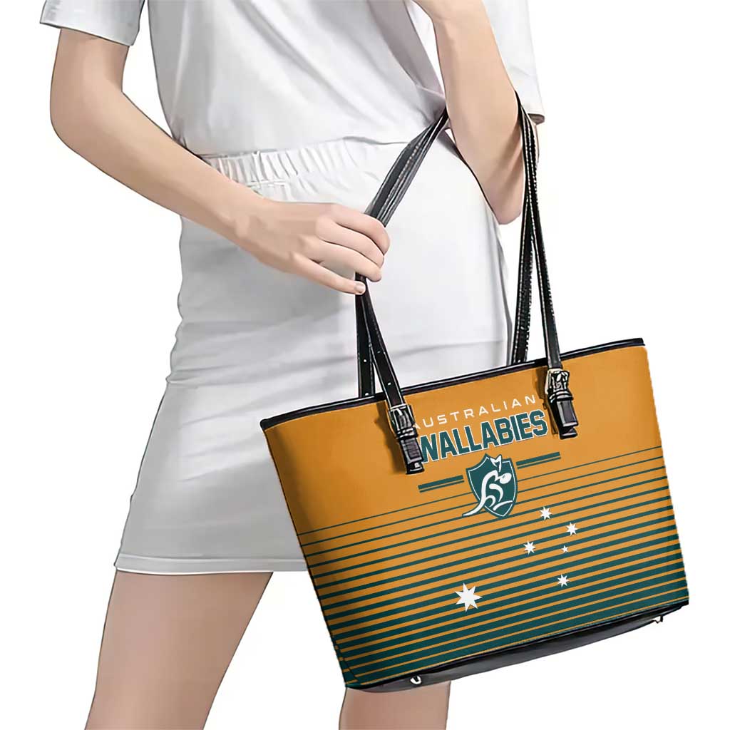 Rugby Australia Leather Tote Bag Junior Wallabies Go Champions