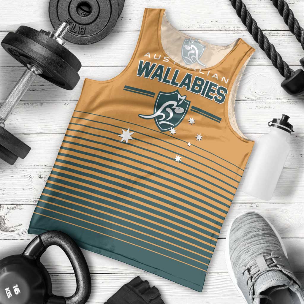 Custom Rugby Australia Men Tank Top Junior Wallabies Go Champions