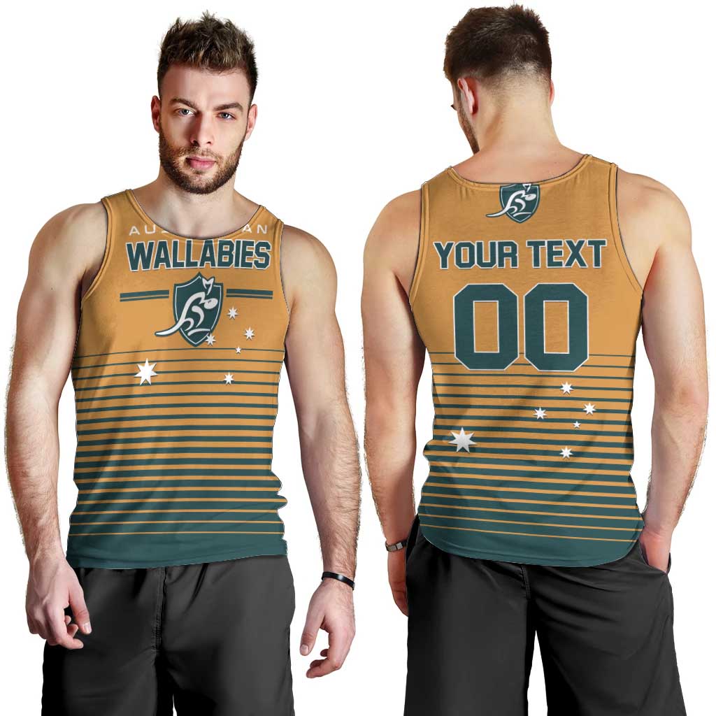 Custom Rugby Australia Men Tank Top Junior Wallabies Go Champions