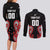 Custom Rugby New Zealand Couples Matching Long Sleeve Bodycon Dress and Long Sleeve Button Shirt Baby Black Go Champions