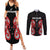 Custom Rugby New Zealand Couples Matching Summer Maxi Dress and Long Sleeve Button Shirt Baby Black Go Champions