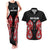 Custom Rugby New Zealand Couples Matching Tank Maxi Dress and Hawaiian Shirt Baby Black Go Champions
