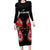 Custom Rugby New Zealand Family Matching Long Sleeve Bodycon Dress and Hawaiian Shirt Baby Black Go Champions