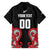 Custom Rugby New Zealand Family Matching Off Shoulder Maxi Dress and Hawaiian Shirt Baby Black Go Champions