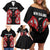 Custom Rugby New Zealand Family Matching Off Shoulder Short Dress and Hawaiian Shirt Baby Black Go Champions