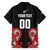 Custom Rugby New Zealand Family Matching Short Sleeve Bodycon Dress and Hawaiian Shirt Baby Black Go Champions