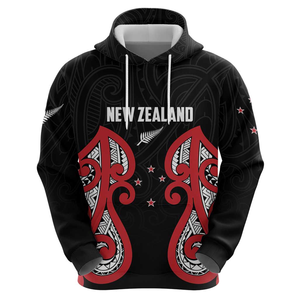 Custom Rugby New Zealand Hoodie Baby Black Go Champions